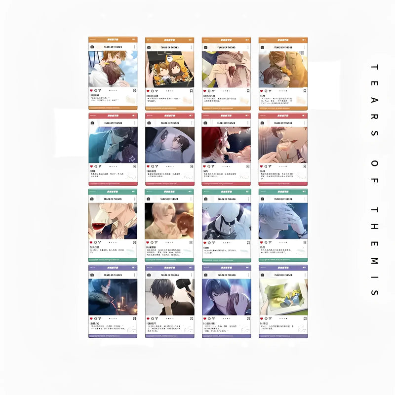 Tears of Themis collectible CG acrylic photo cards Vol.2 set featuring Artem Wing, Luke Pearce, Marius von Hagen and Vyn Richter character designs