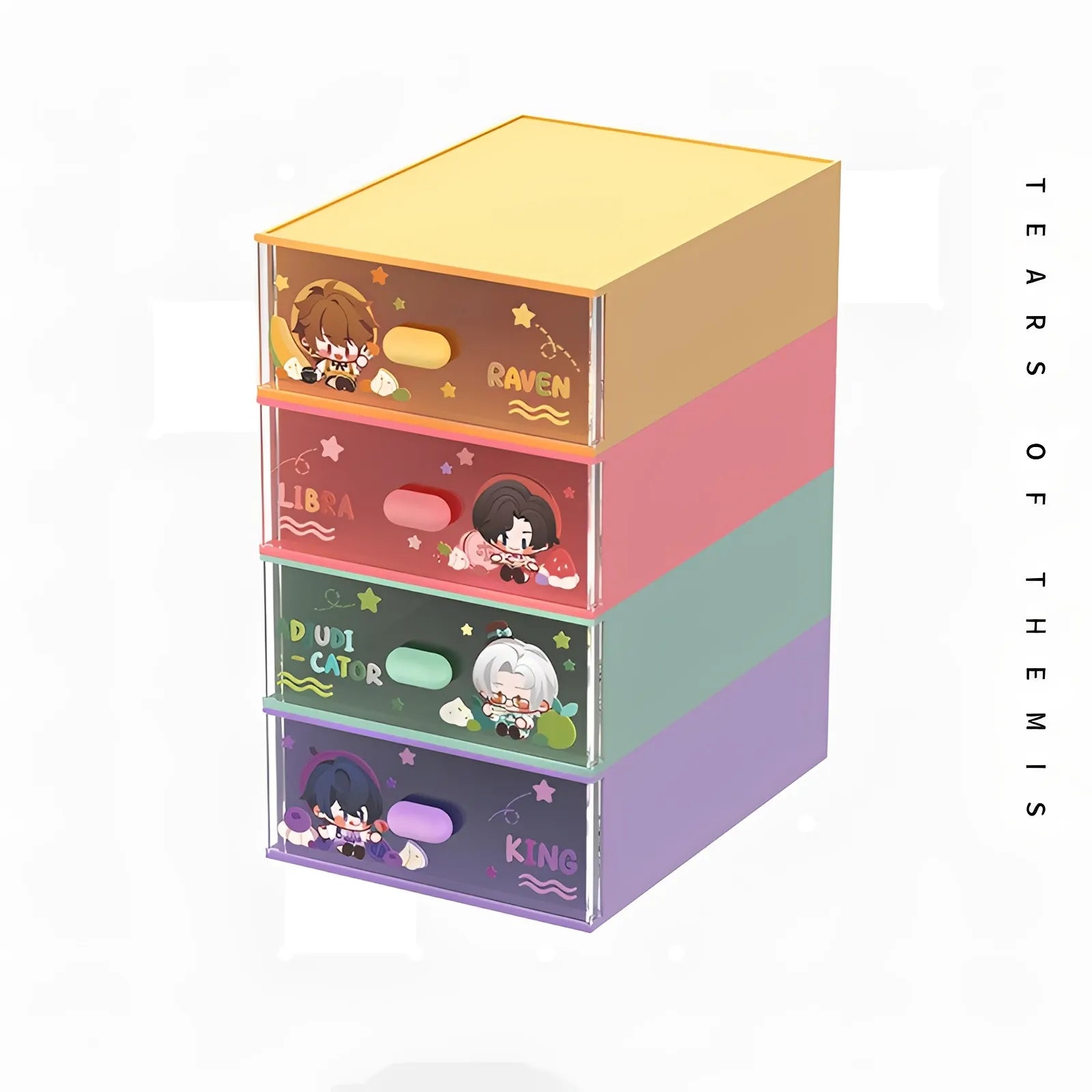 Tears of Themis Sweet Party chibi desktop storage box collection featuring Artem Luke Marius and Vyn