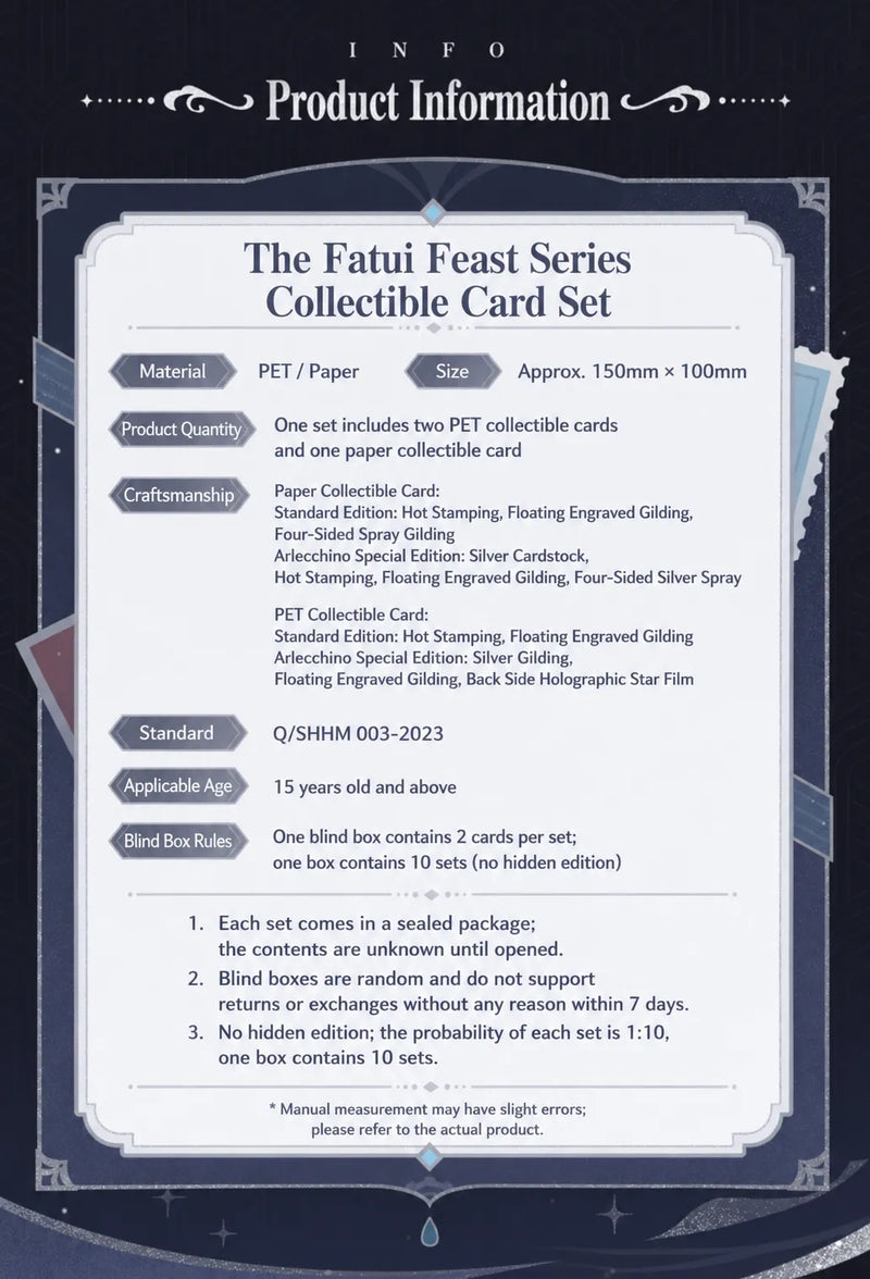 The Fatui Feast Series collectible card character lineup featuring Fontaine characters