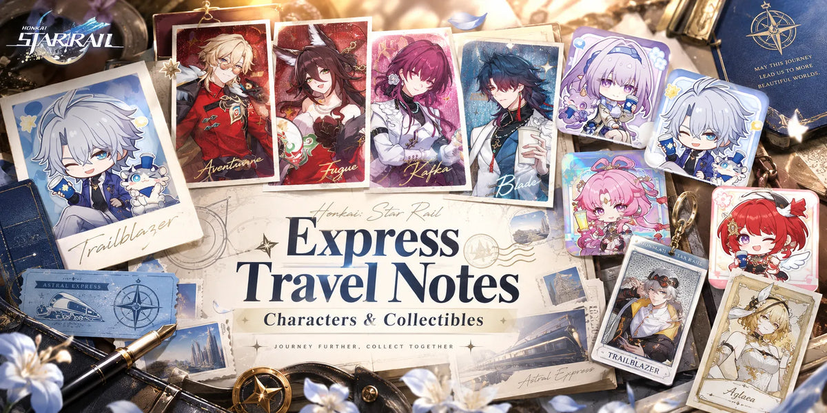 Honkai: Star Rail Express Travel Notes featuring characters and collectibles