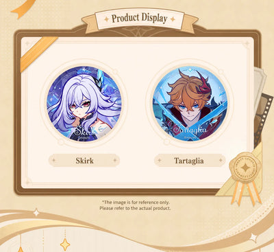 Canvas of Starlight Memories Character Badge available in Skirk and Tartaglia character styles