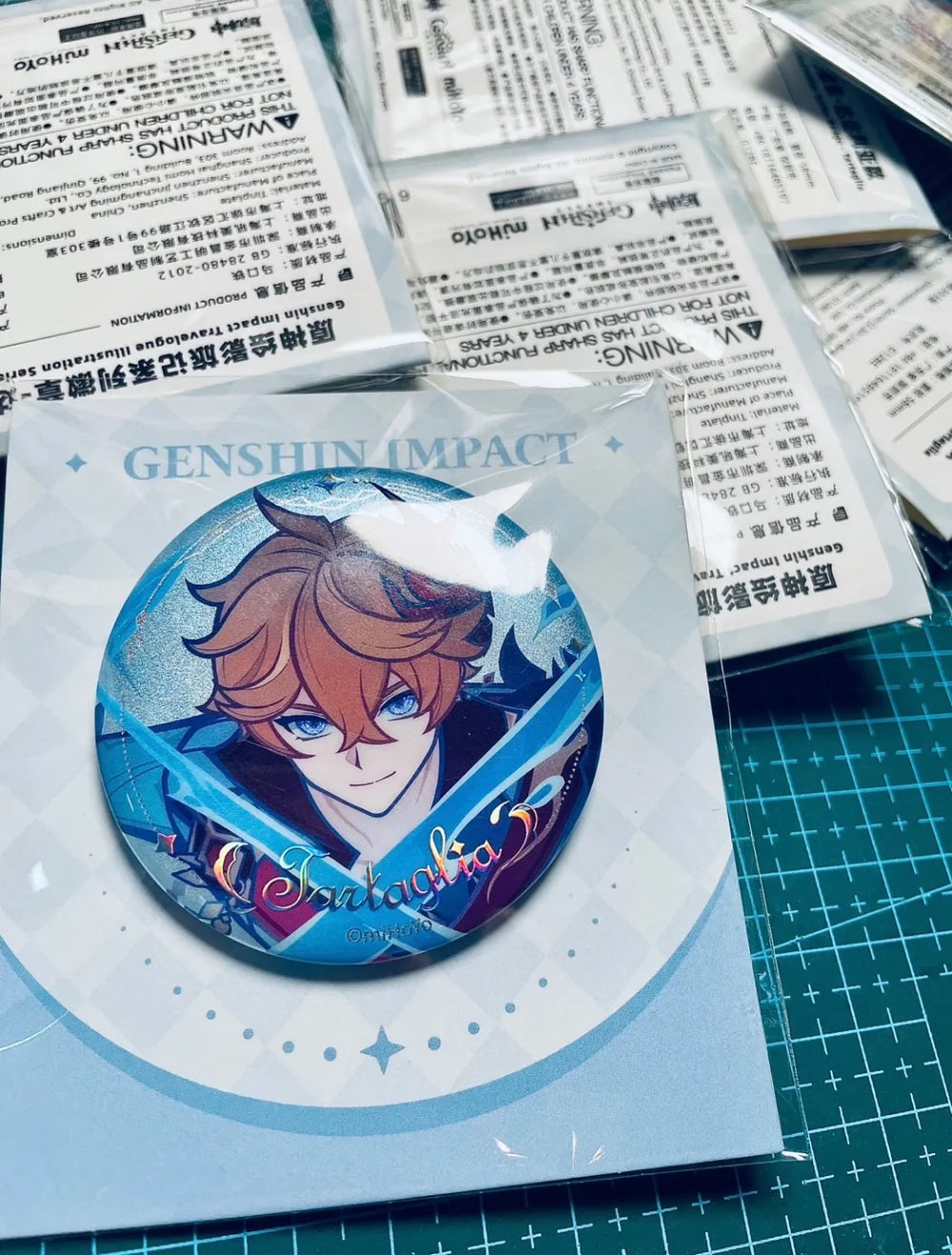 Genshin Impact Skirk & Tartaglia Character Badge