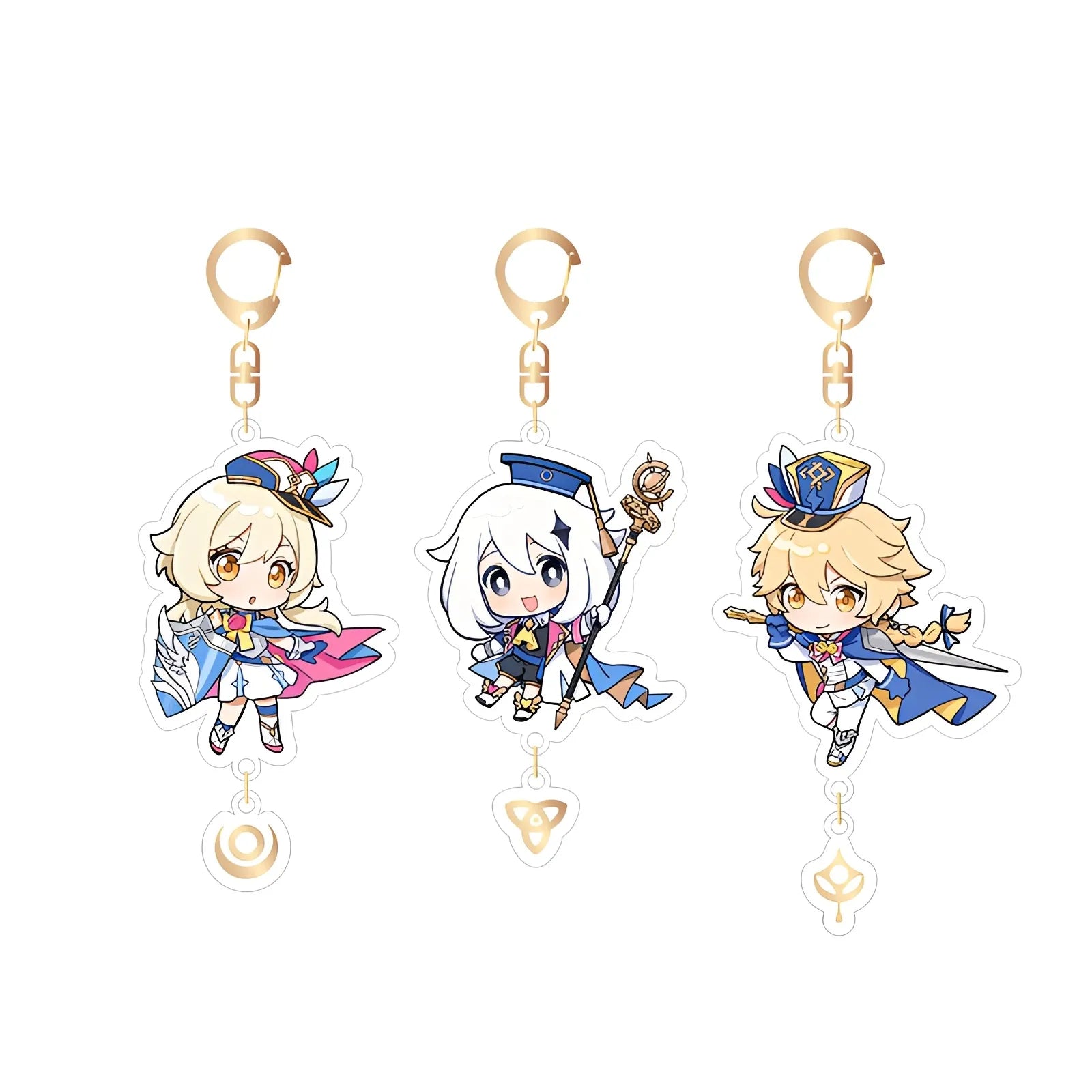Genshin Impact acrylic keychain collection exhibition series chibi character charms