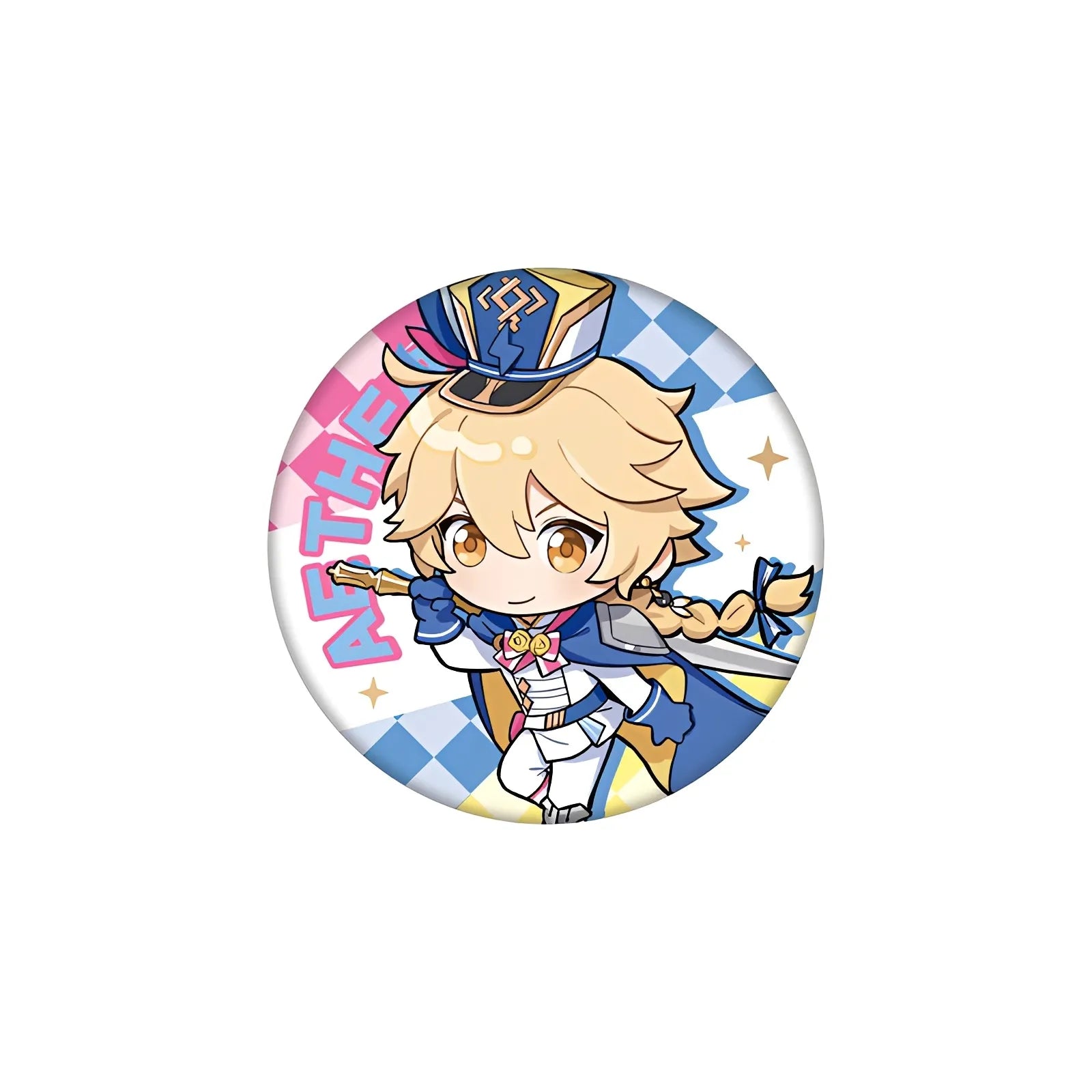 Genshin Impact Aether badge exhibition series chibi pin collectible