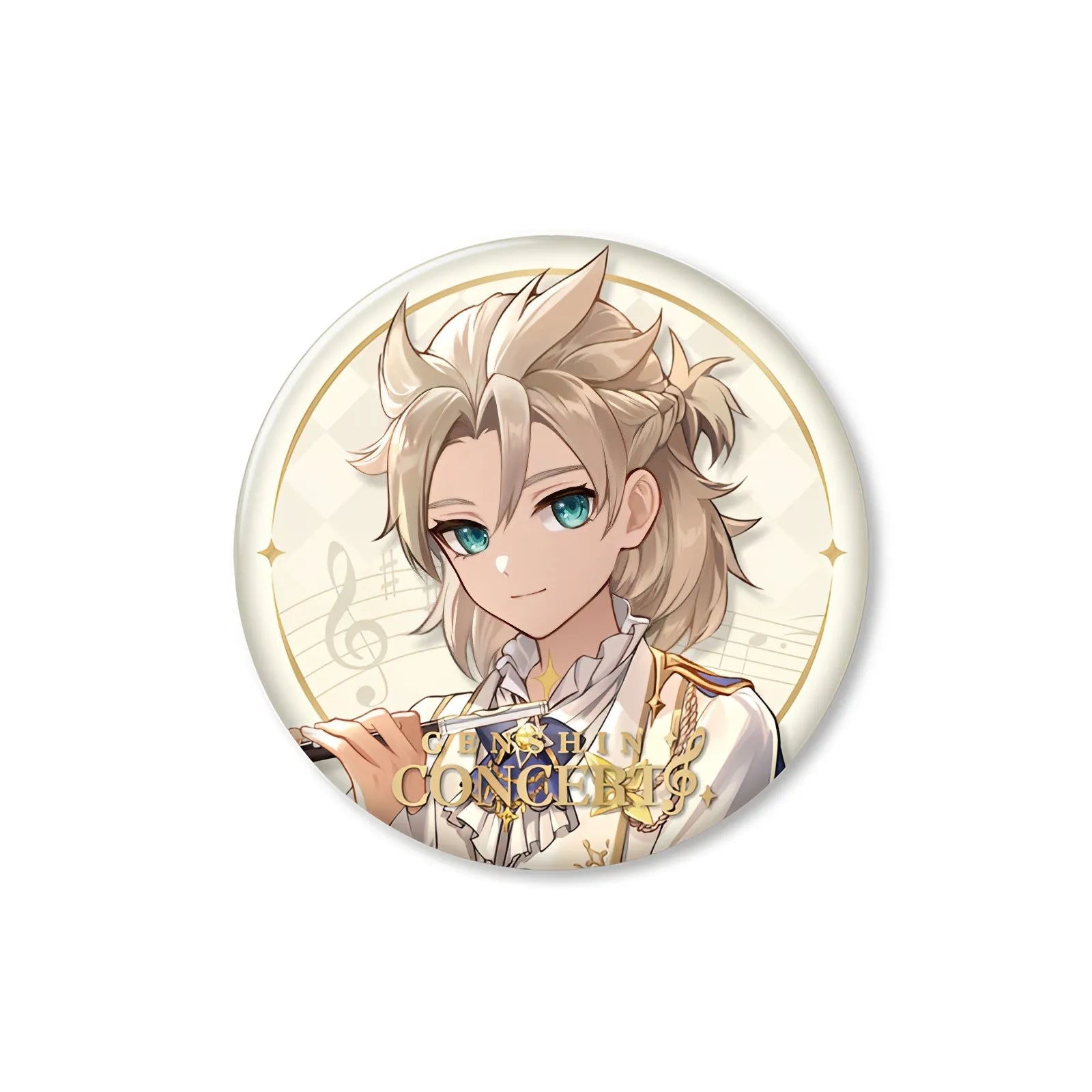 genshin impact albedo character badge dusty glory concert series metal pin