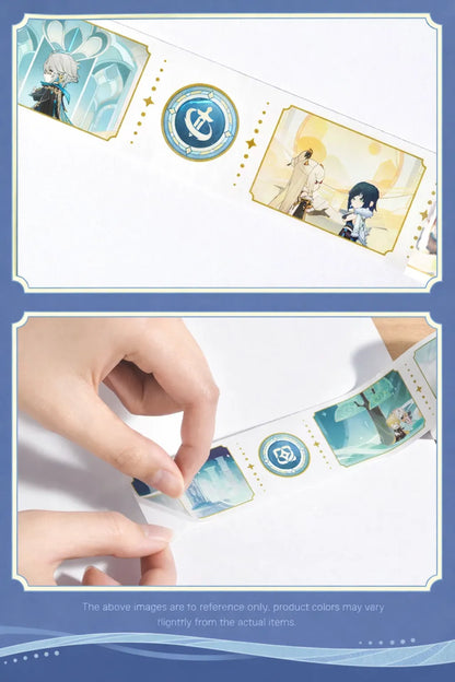 Genshin Impact Dream of Stars washi tape peel and stick demonstration easy removal