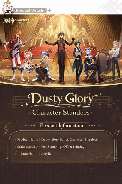 genshin impact dusty glory concert character standee acrylic display set overview