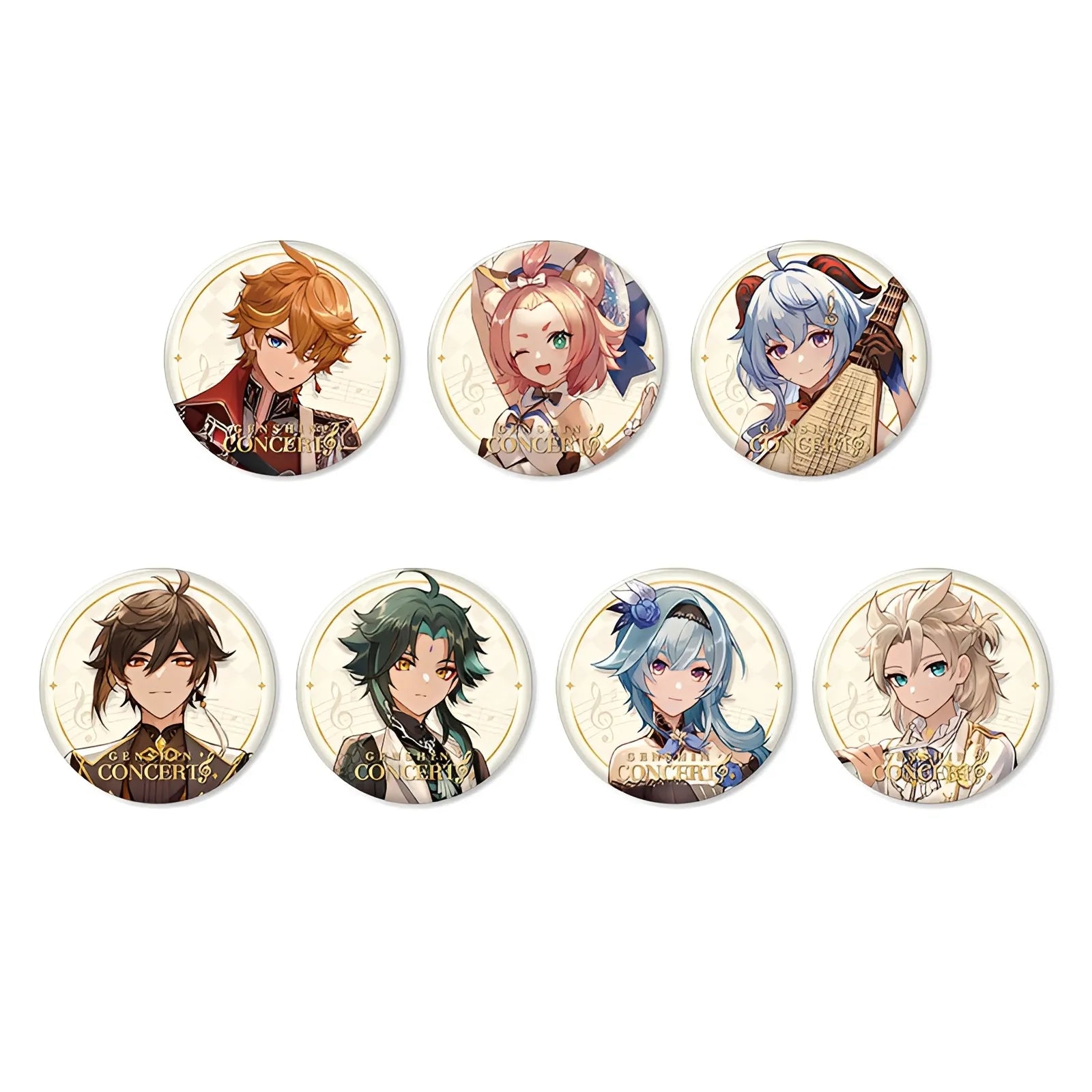 Genshin Impact dusty glory series character badges full set concert collection