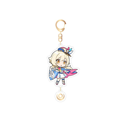 Genshin Impact Lumine acrylic keychain exhibition series chibi anime charm