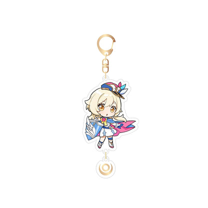 Genshin Impact Lumine acrylic keychain exhibition series chibi anime charm