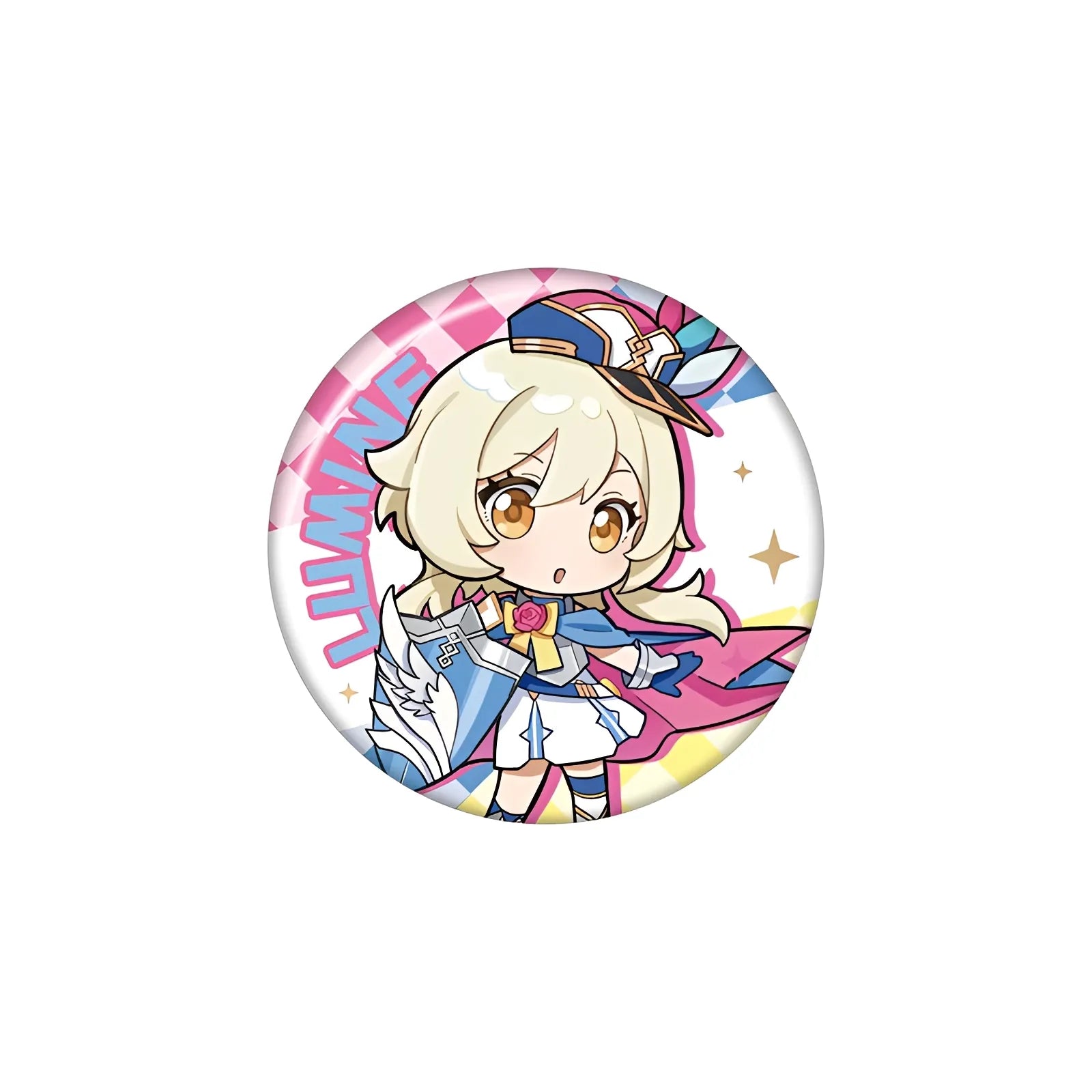 Genshin Impact Lumine badge exhibition series chibi pin anime merchandise