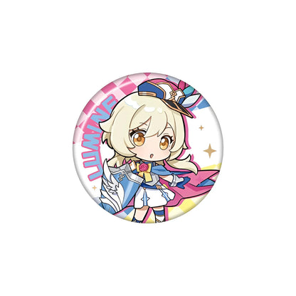 Genshin Impact Lumine badge exhibition series chibi pin anime merchandise