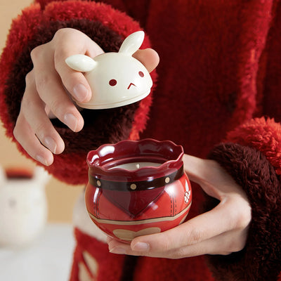Genshin Impact Klee scented candle ceramic jar front view