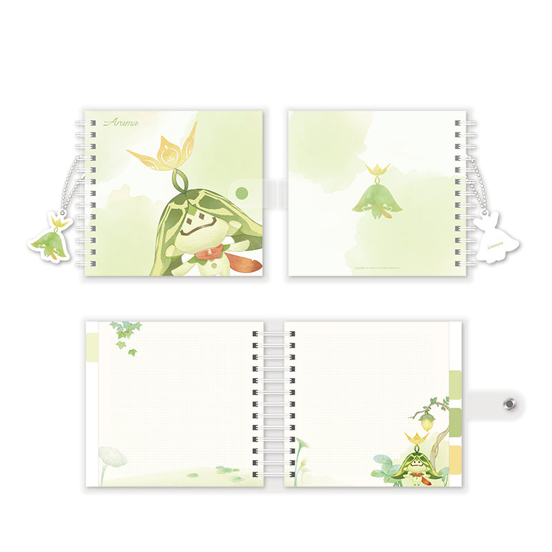 Genshin Impact Aranara Arama notebook soft watercolor design square spiral notebook