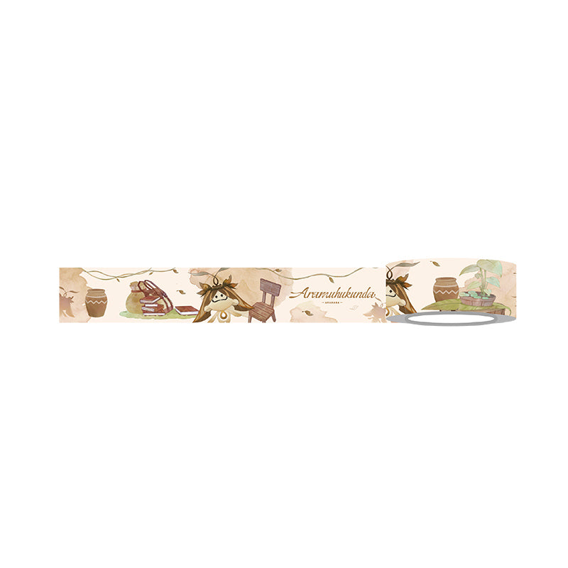 Genshin Impact Aranara Aramuhukunda washi tape brown rustic theme decorative tape
