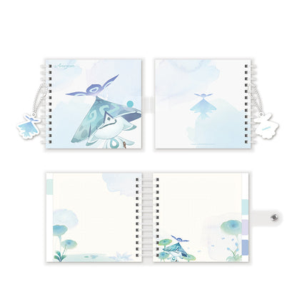 Genshin Impact Aranara Ararycan notebook blue theme spiral notebook square format