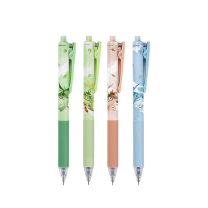 Genshin Impact Aranara neutral pen set 4 pcs black ink 0.5mm stationery set
