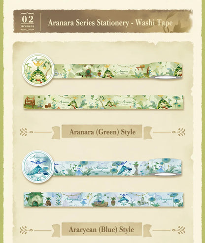 Aranara pen set design character print neutral pen details