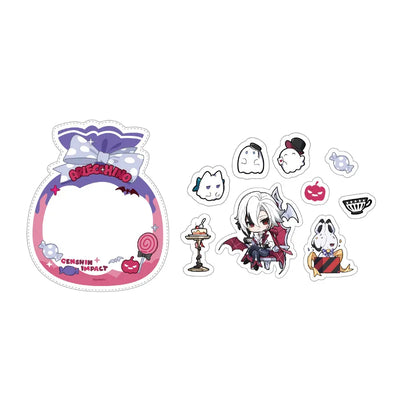 Genshin Impact Arlecchino Immernachtreich Reverie Series sticker set featuring themed character stickers