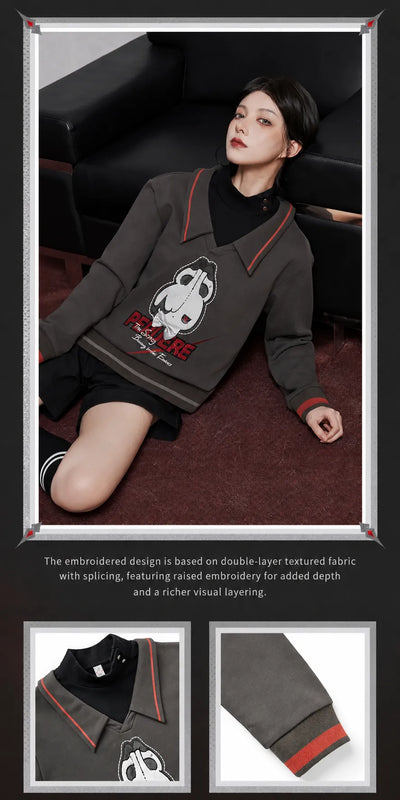 Genshin Impact Arlecchino sweatshirt unisex fit and styling display