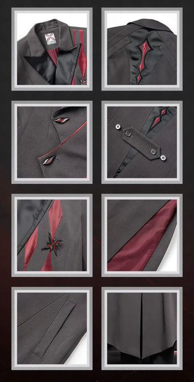 Genshin Impact Arlecchino long coat model fit and styling display