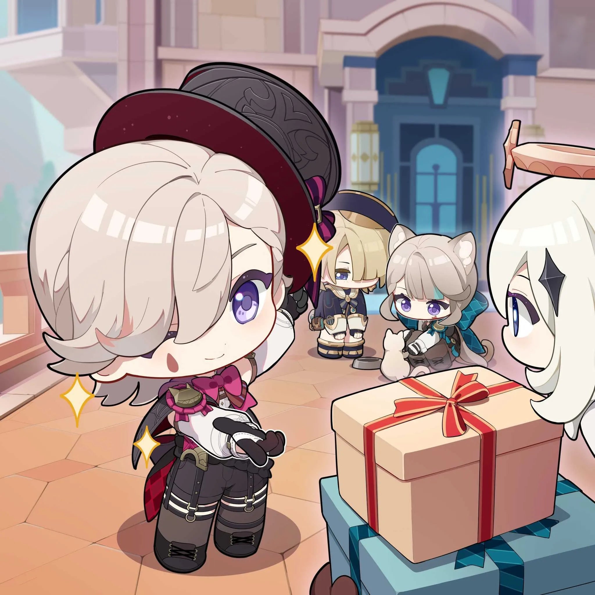 Birthday comic artwork featuring Paimon from Genshin Impact