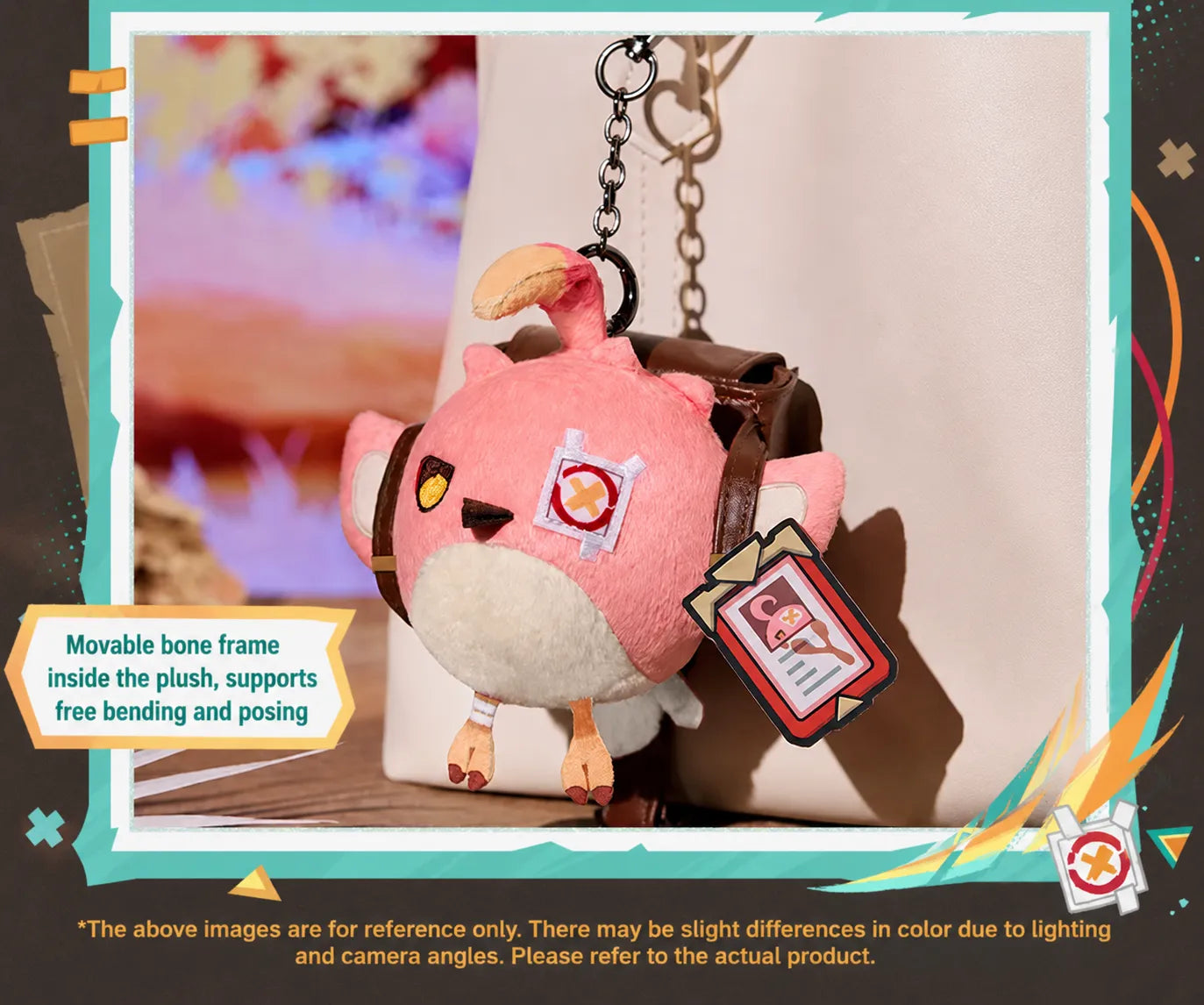 Cacucu Plush Keychain Poseable Internal Frame