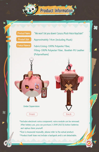 Cacucu Plush Keychain Built In Voice Module