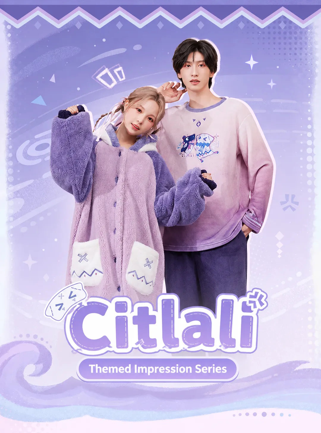 Soft plush material details of Genshin Impact Citlali home slippers