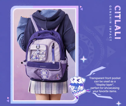 Transparent display pocket on the Citlali sport backpack