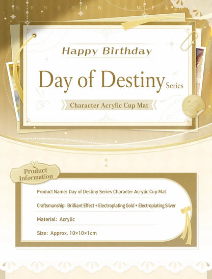 Genshin Impact Day of Destiny Series Acrylic Cup Mat Collection