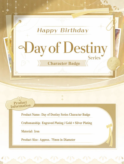 Genshin Impact Day of Destiny Series Character Badge Product Overview
