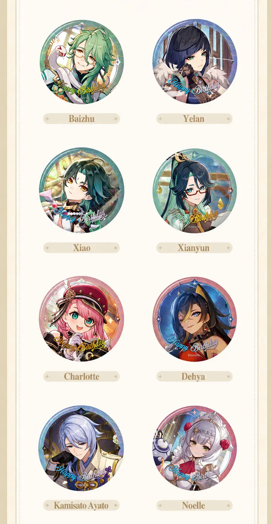 Day of Destiny Series Character Badge Character Selection Showcase