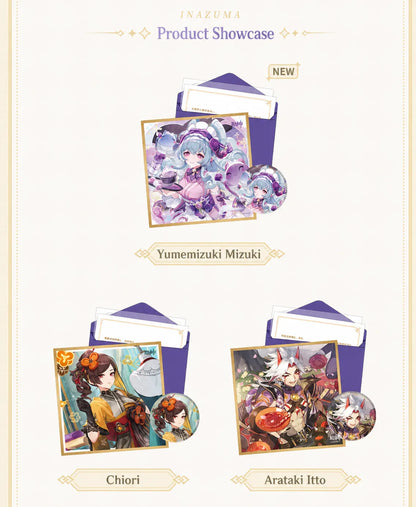 Day of Destiny Inazuma City Gift Box Set Contents Badge Shikishi Art Board Letter Set