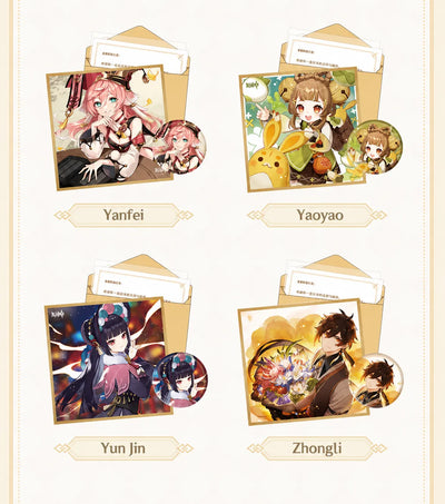 Day of Destiny Liyue Harbor Letter Set and Sticker Display