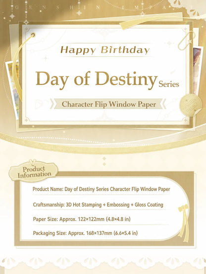 Genshin Impact Day of Destiny Series Character Flip Window Paper Full Character Lineup