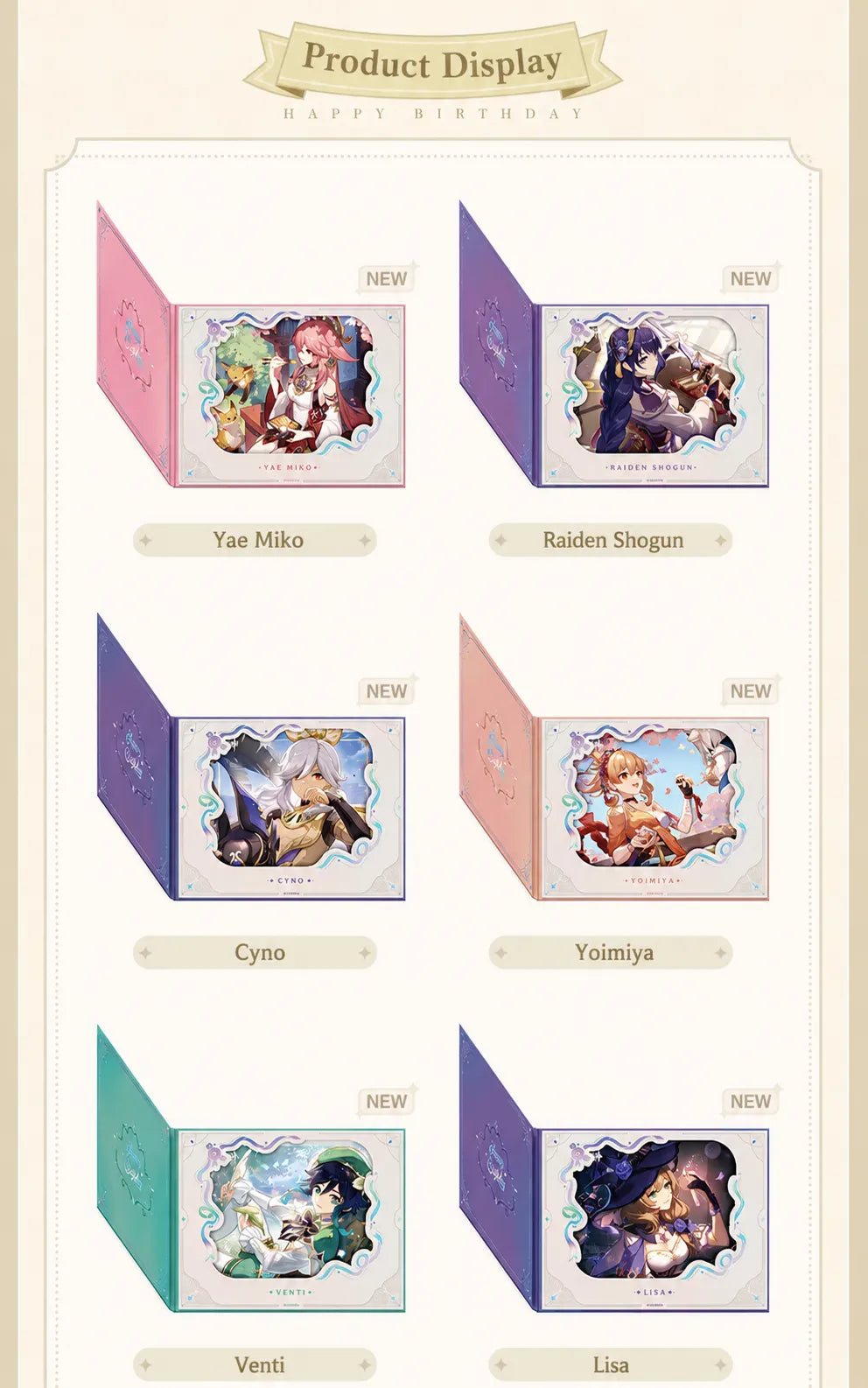 Day of Destiny Series Window Paper Premium Character Artwork Display
