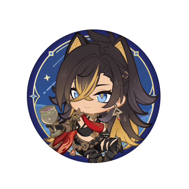 Genshin Impact Dehya Starlight Message badge chibi character design