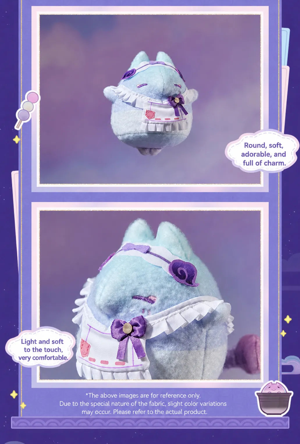 Dream-Eater Tapir Plush Soft Fabric and Embroidery Closeup