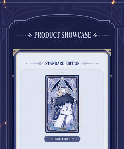 Arlecchino holographic card from the Frost and Flame Series