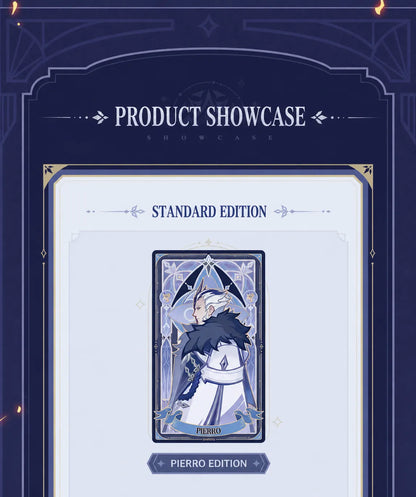 Arlecchino holographic card from the Frost and Flame Series