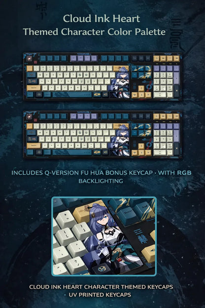 Honkai Impact 3rd Fu Hua keyboard with Kailh BOX switches and PBT keycaps