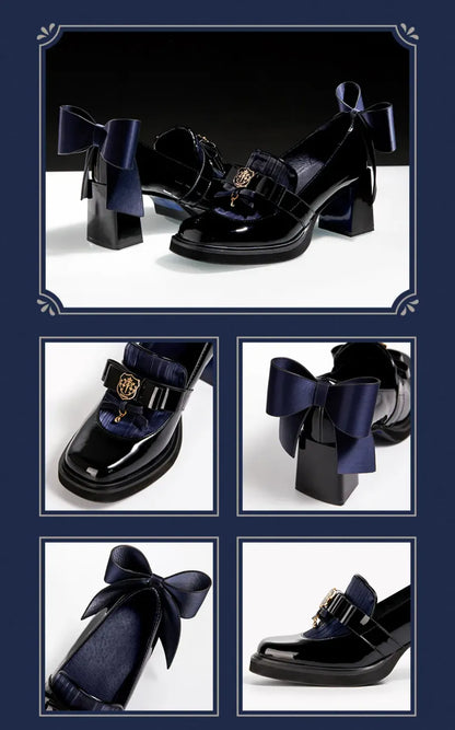 Furina themed loafers worn by model