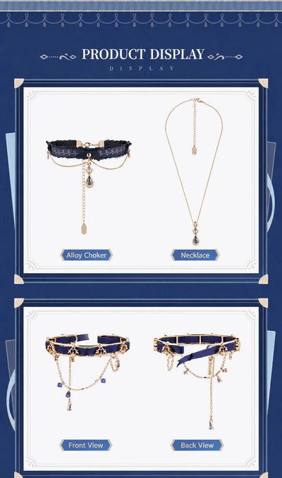 Furina Themed Impression Series Necklace and Bracelet Collection Details and Accessories Showcase