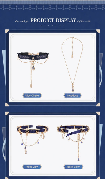 Furina Themed Impression Series Necklace and Bracelet Collection Details and Accessories Showcase