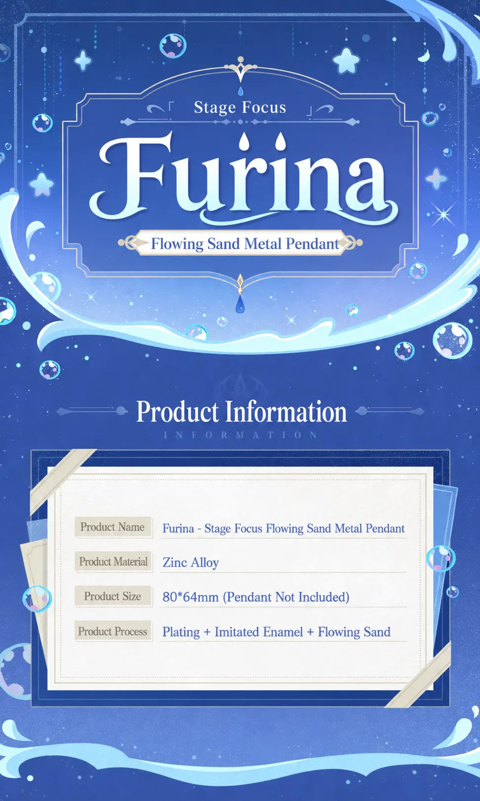 Furina Stage Focus Pendant Craftsmanship Details
