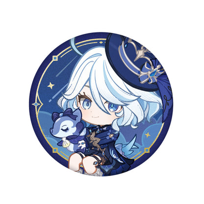 Genshin Impact Furina Starlight Message badge chibi character design