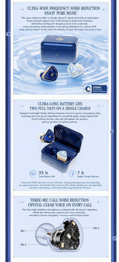 Furina wireless earbuds HiFi audio and high fidelity codec support
