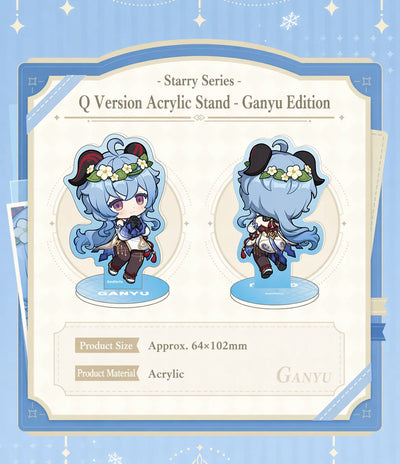 double sided pillow front and back comparison ganyu chibi artwork soft fabric texture