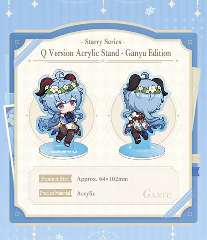 double sided pillow front and back comparison ganyu chibi artwork soft fabric texture